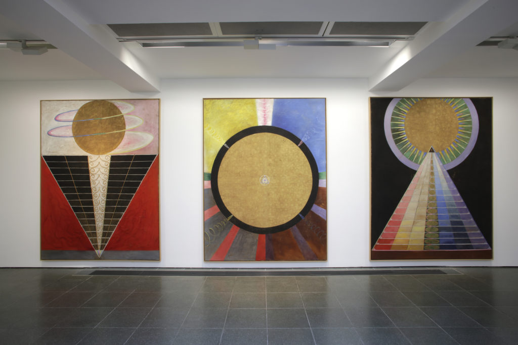 Installation view of "Hilma Af Klint: Painting the Unseen" at the Serpentine Gallery. Courtesy Serpentine Gallery.