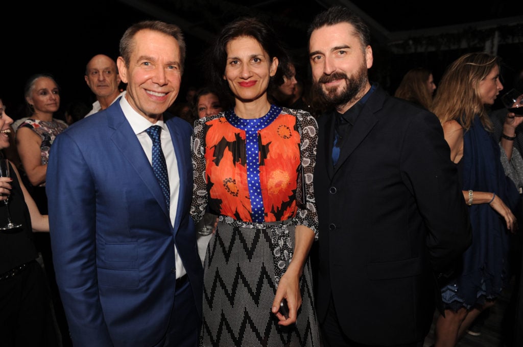 Jeff Koons, Louise Neri, and Augustin Perez. Courtesy of Oceana Bal Harbour. 