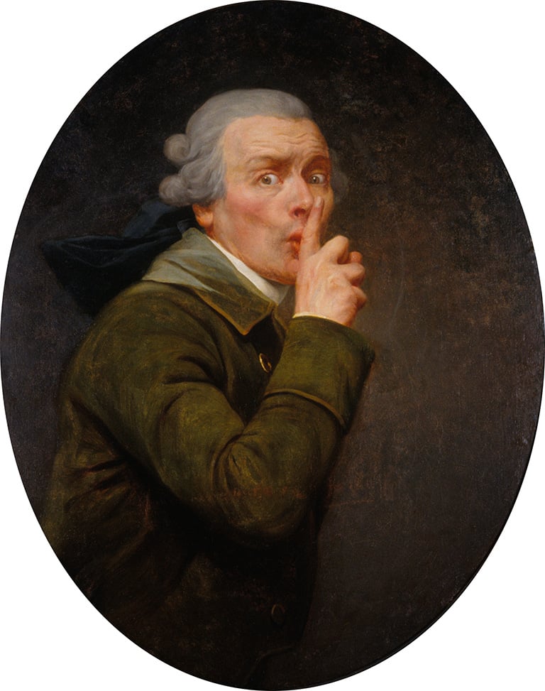 Joseph Ducreux, Le Discret, c. 1791. Image courtesy the Spencer Museum of Art.