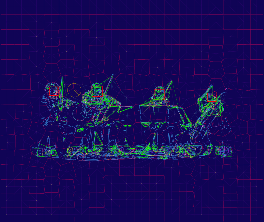 The Kronos Quartet, as seen by Paglen's software. Courtesy the artist.