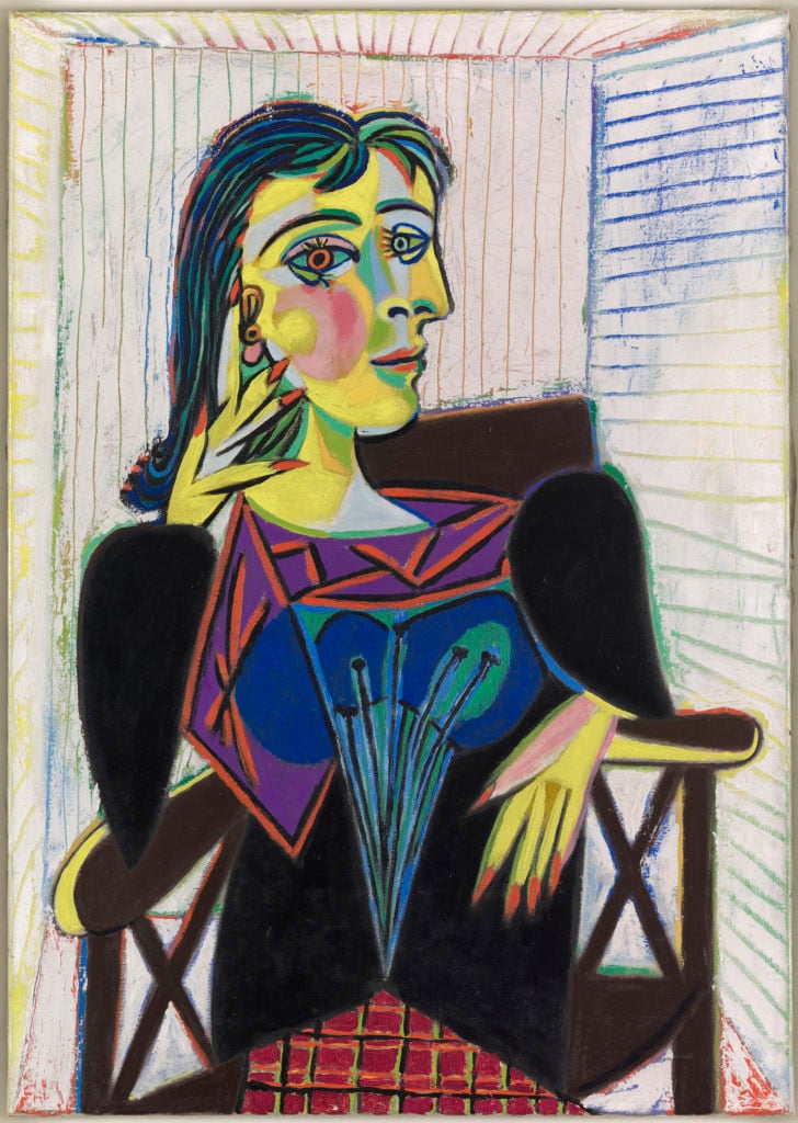 Pablo Picasso, Portrait of Dora Maar (1937). Courtesy Musée national Picasso, Paris.