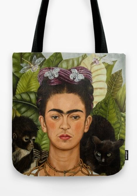 Frida Kahlo tote bag. Courtesy of society6.