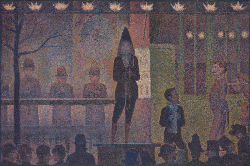 Georges Seurat, Circus Sideshow (1887–88). Image courtesy Metropolitan Museum of Art.