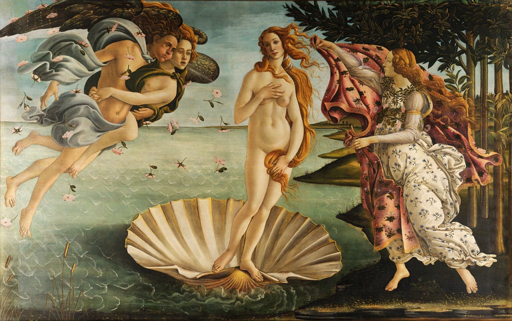 Sandro Botticelli, The Birth of Venus(circa 1486). Courtesy of the Uffizi Gallery, Florence.