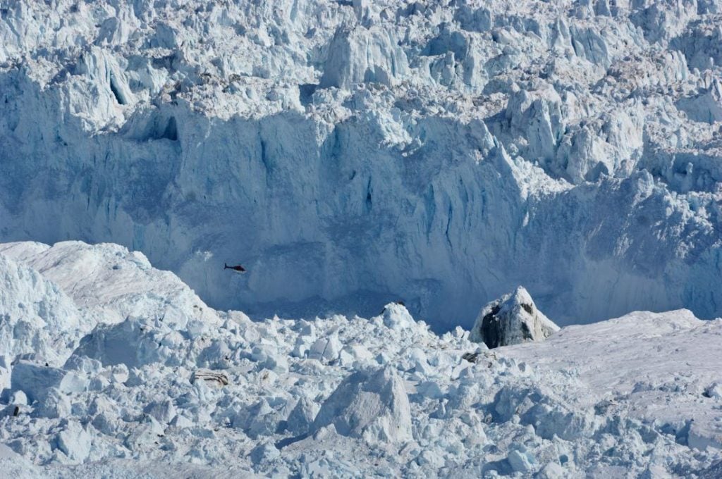 James Balog, Chasing Ice (2012), video still. Courtesy of Chasing Inc., LLC/the International Center of Photography.