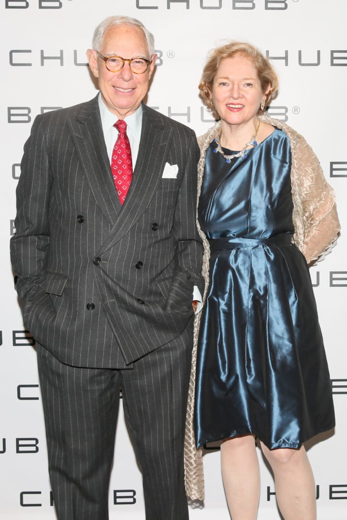 Arie Kopelman and Catherine Sweeney Singer at the Winter Antiques Show: Opening Night Party. Courtesy of BFA/Angela Pham and Rommel Demano.