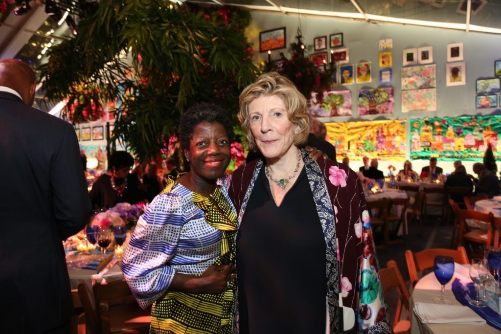 Thelma Golden and Agnes Gund at the Studio in a School 40th Anniversary Gala. Courtesy of Patrick McMullan.