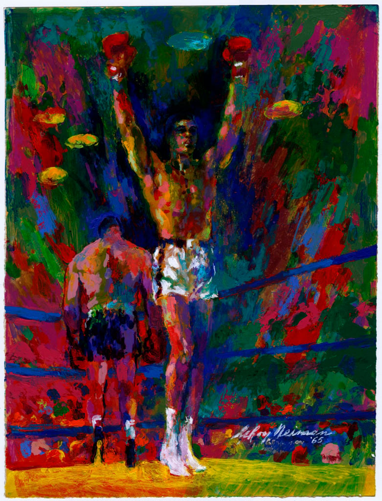 LeRoy Neiman, Muhammad Ali and Sonny Liston (1965). Courtesy LeRoy Neiman Foundation.