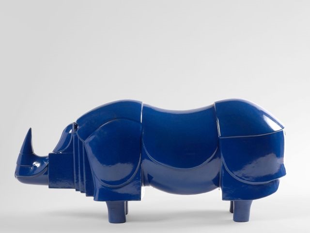 Francois-Xavier Lalanne, <i>Rhinoceros bleu</i> (1981). Courtesy Artcurial