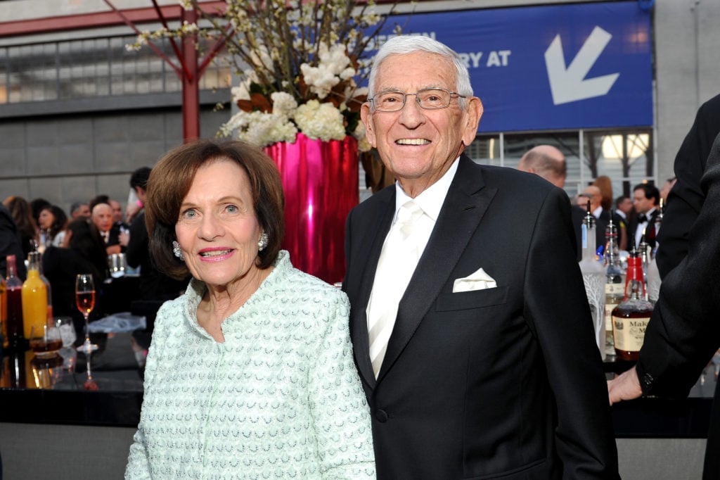 Edythe L. Broad and Eli Broad at the MOCA Gala 2017 honoring Jeff Koons at the Geffen Contemporary at MOCA on April 29, 2017 in Los Angeles, California. Courtesy of Donato Sardella/Getty Images for MOCA.