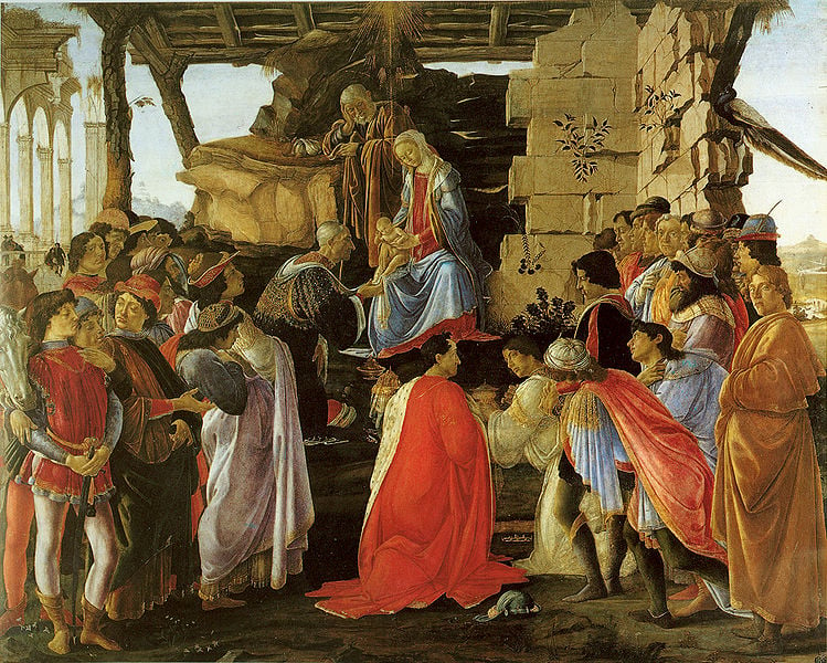 Sandro Botticelli, Adoration of the Magi (circa 1475). Courtesy of the Uffizi Gallery.