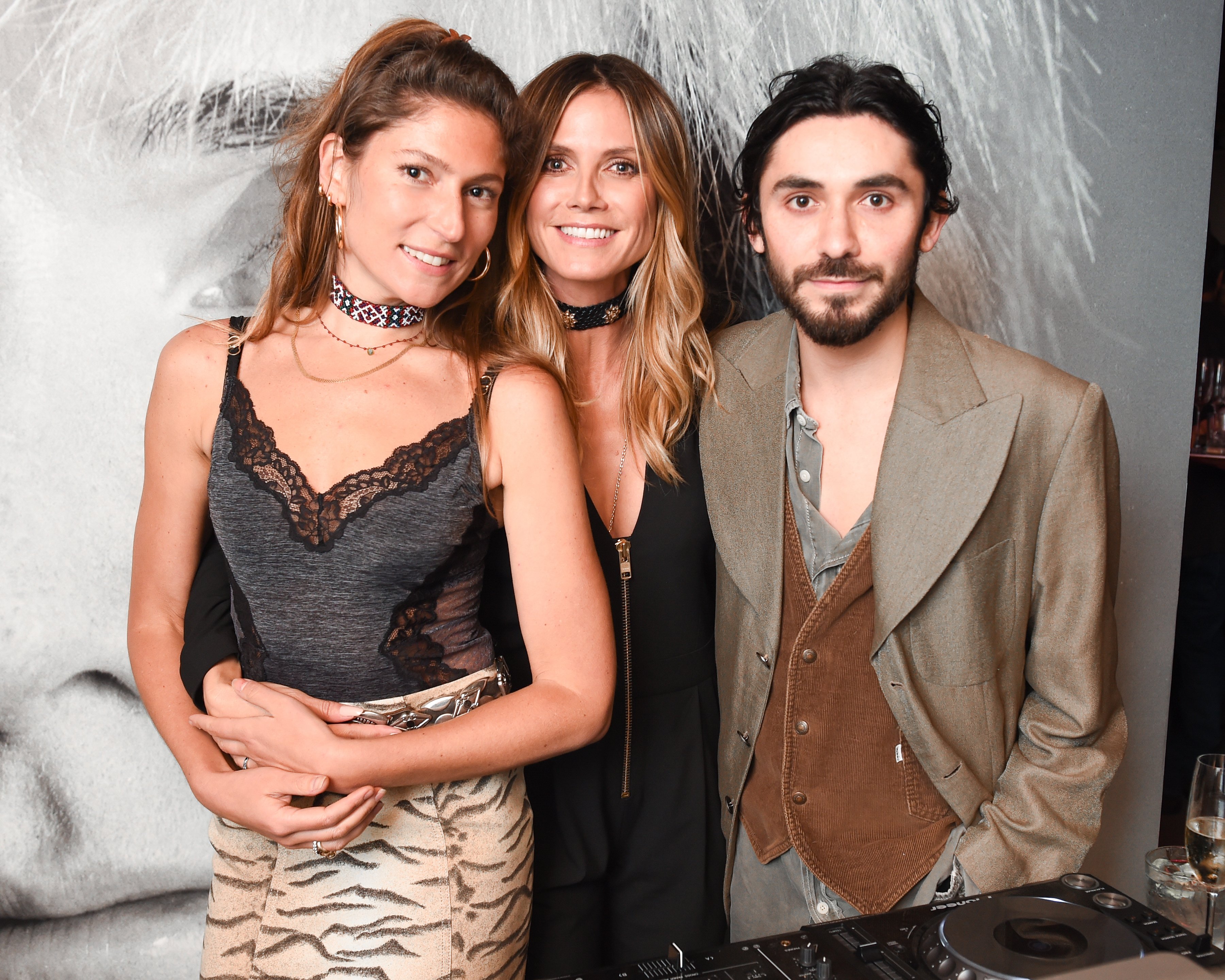 Stella Schnabel, Heidi Klum, and Lauren Kramar at Cadillac and the Andy Warhol Museum’s “Letters to Andy Warhol” Exhibit Preview in Los Angeles. Courtesy of BFA.