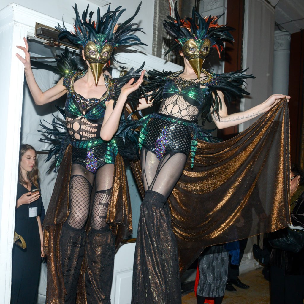 Stiltwalkers at New York Academy of Art’s Tribeca Ball. Courtesy of BFA.