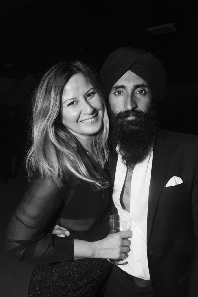 Waris Ahluwalia and guest at the Creative Time Gala. Courtesy of BFA.