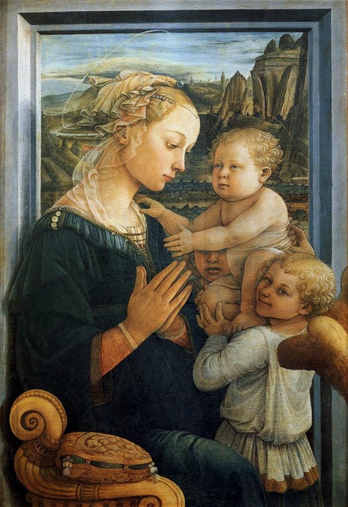 Fra Filippo Lippi, <em>Madonna With Child and Two Angels</em>. Courtesy of the Uffizi Gallery. 