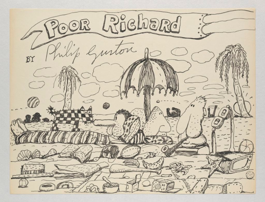 Philip Guston, <i>Untitled (Poor Richard)</i> (1971). © The Estate of Philip Guston. Courtesy Hauser &amp; Wirth.