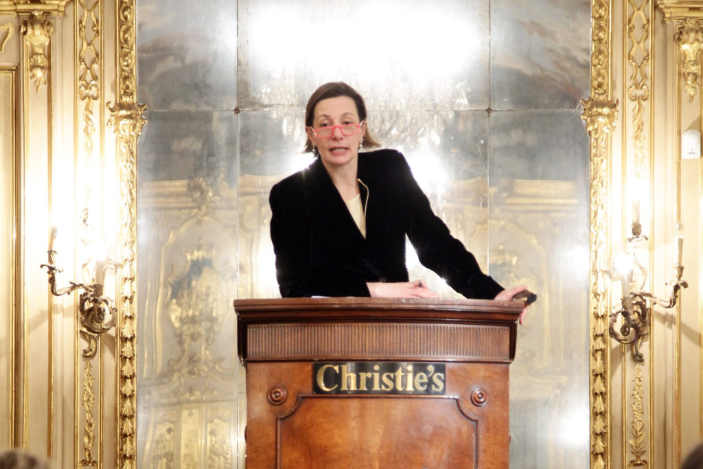 Christie's Italia General Clarice Pecori Giraldi at a Christie's suction. Courtesy of Vittorio Zunino Celotto/Getty Images.