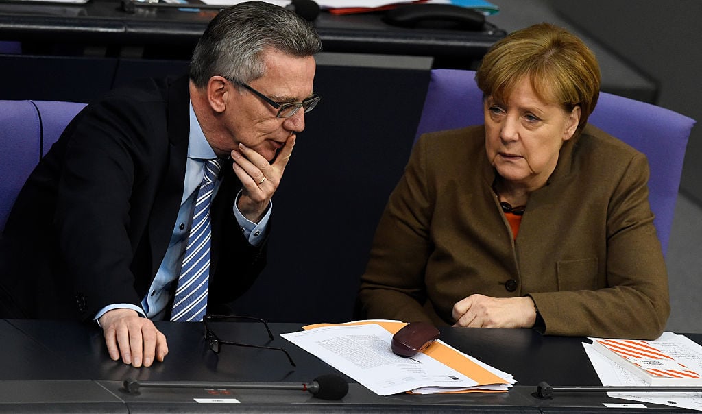 Gerhard Richter has been a fierce critic of Angela Merkel and Thomas de Maizière's immigration policies. Photo:TOBIAS SCHWARZ/AFP/Getty Images.
