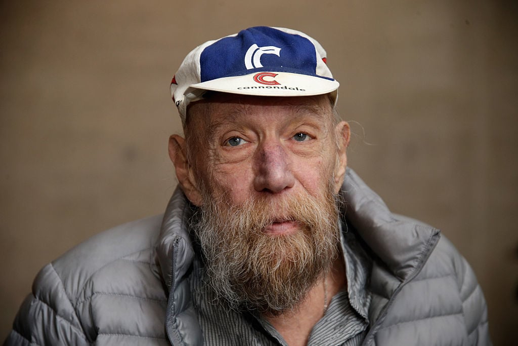 Lawrence Weiner in 2016. Photo courtesy Johannes Simon/Getty Images.