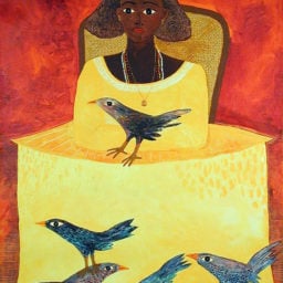 José Garcia Montebravo, Cachita con Pichones (2003). Courtesy of Indigo Arts Gallery.