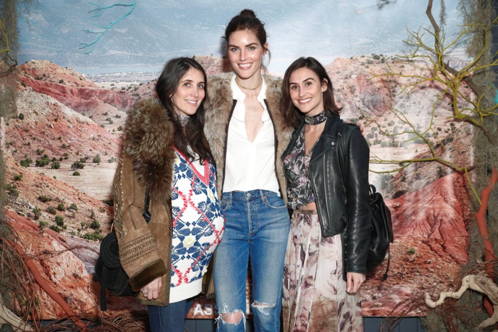 Jodie Snyder Morel, Hilary Rhoda, and Danielle Snyder at the launch of <em>Dinner With Georgia O'Keeffe</em>. Courtesy of BFA. 