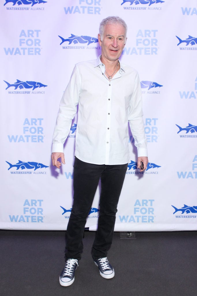 John McEnroe at the Art for Water to Benefit Waterkeeper Alliance. Courtesy of BFA. 