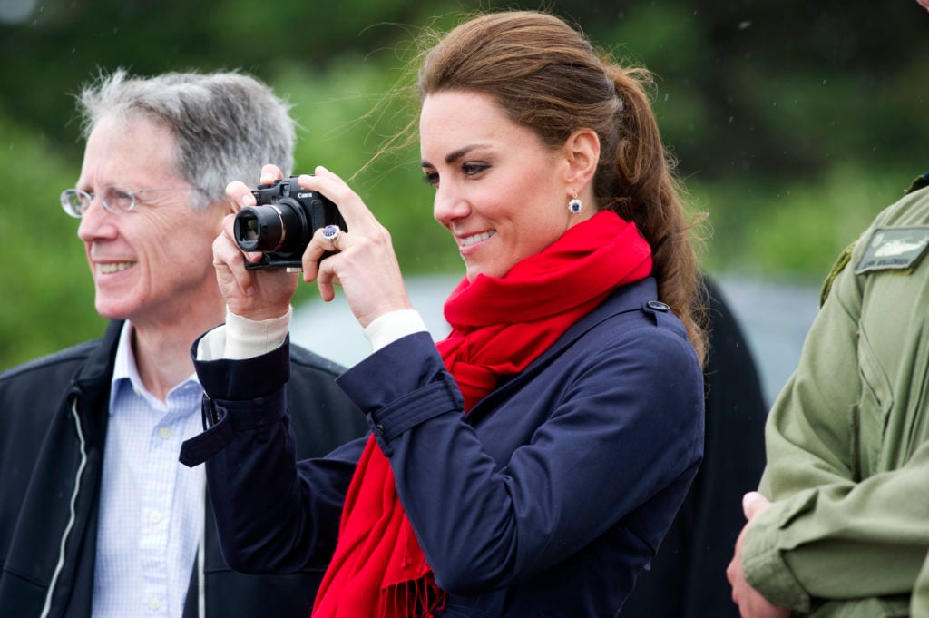 Kate Middleton, the Duchess of Cambridge, can often be seen taking photographs. Photo Arthur Edwards - Pool/Getty Images.