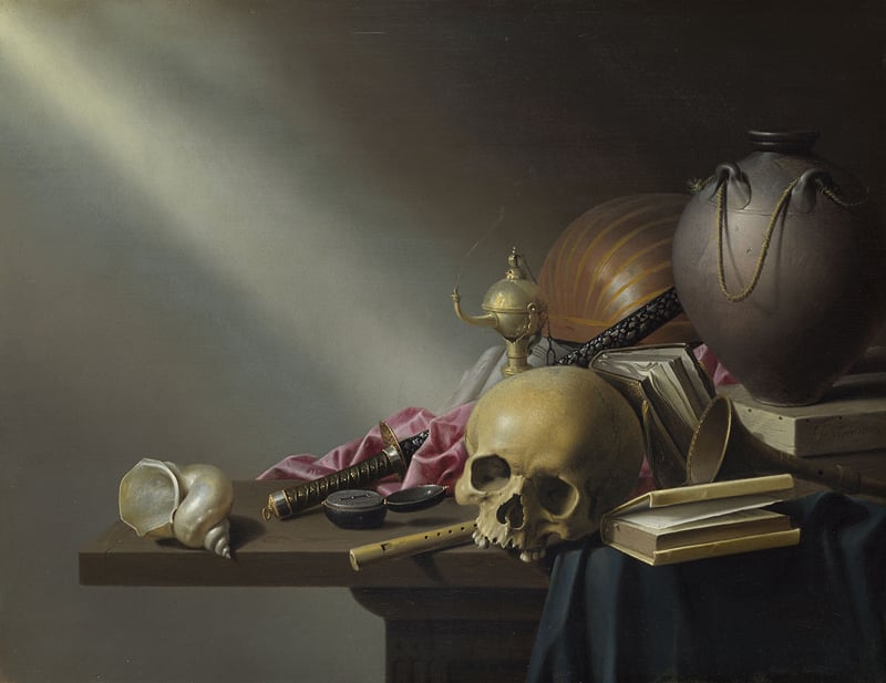 Harmen Steenwyck, <em>Still Life: An Allegory of the Vanities of Human Life</em> (circa 1640). Courtesy of the National Gallery, London. 