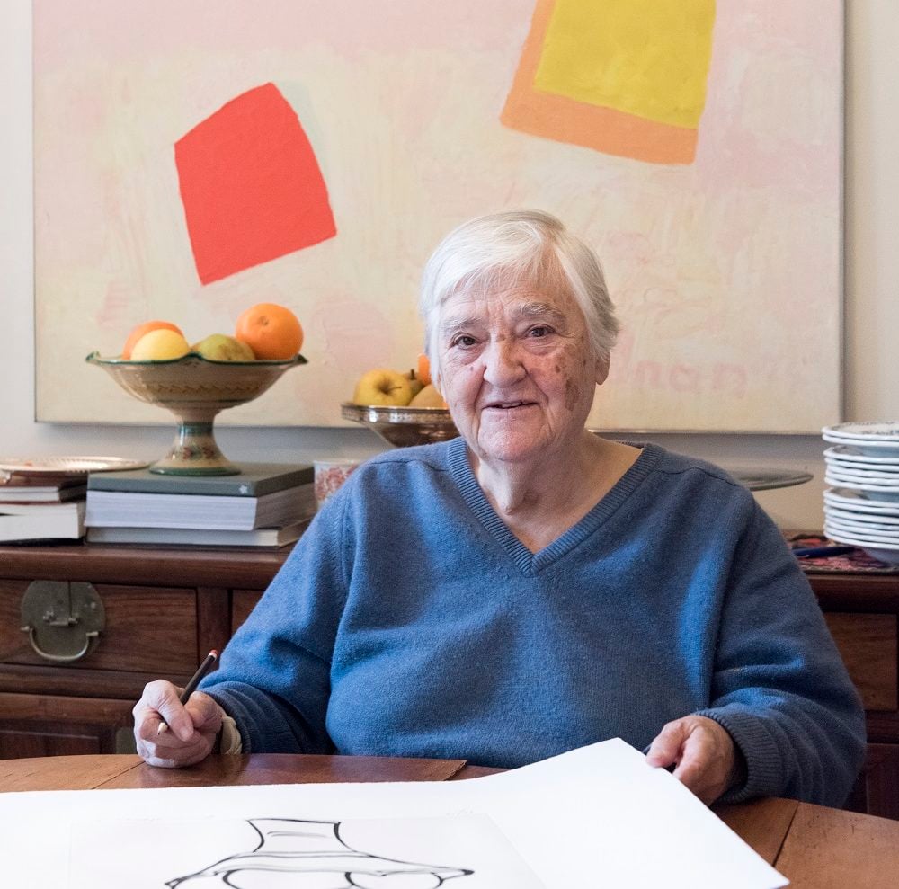 Etel Adnan. Courtesy Galerie Lelong, ©Etel Adnan, 2016. Photo: Fabrice Gibert