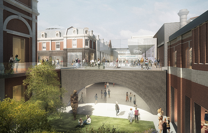 Rendering of the new Museum of London. Courtesy of Stanton Williams and Asif Khan/the Museum of London.