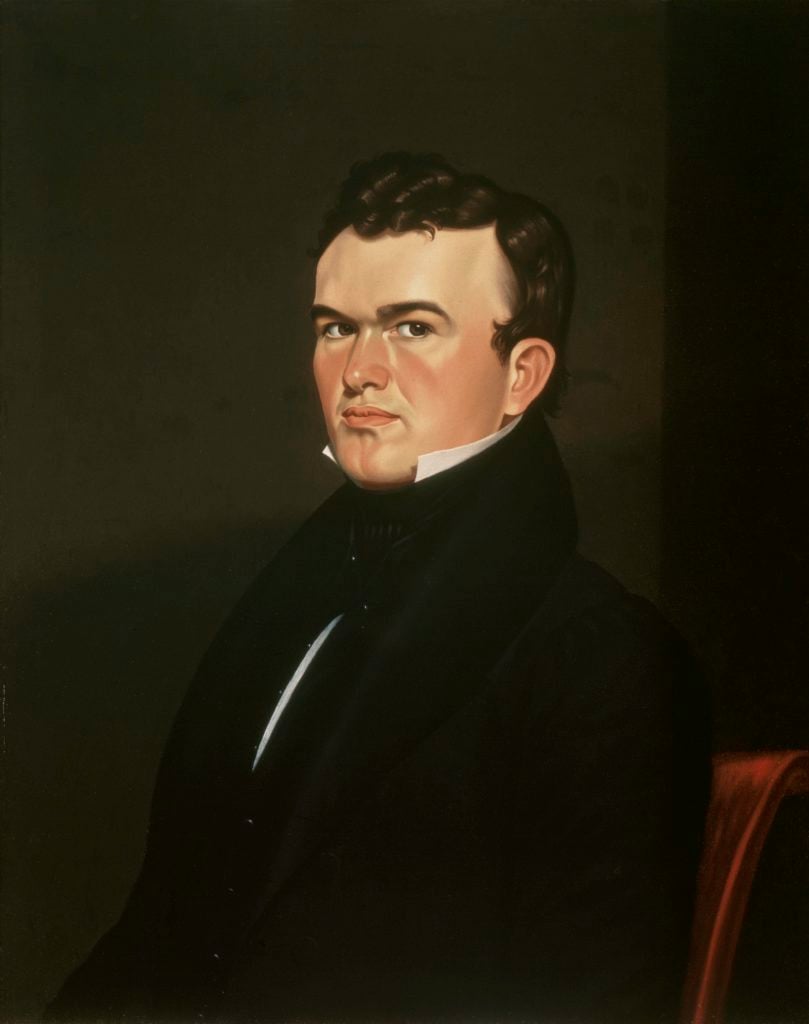George Caleb Bingham, American, 1811–1879; Self Portrait, 1834-35; oil on canvas; 28 3/8 x 22 11/16 inches; Saint Louis Art Museum, Eliza McMillan Trust 57:1934