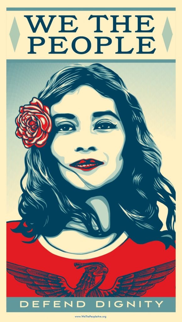A poster from the We the People series by Shepard Fairey. Courtesy Obey Giant