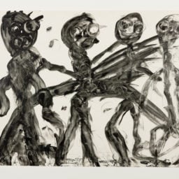 William S. Burroughs, 4 black celestial babies (1984). Courtesy of Webb Gallery.