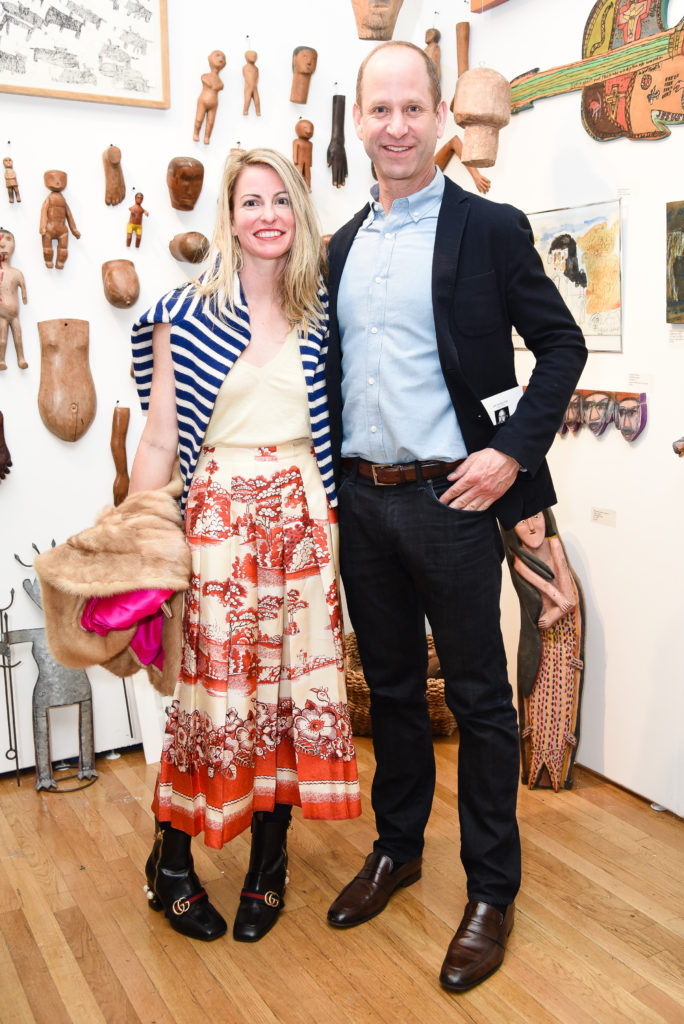 Whitney Larkin and Michael Zeff at the Outsider Art Fair. Courtesy of BFA/Griffin Lipson. 