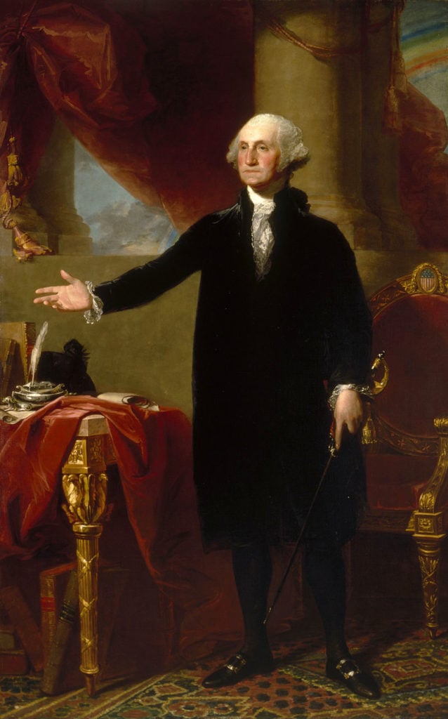 Gilbert Stuart, Lansdowne portrait of George Washington (1796). Courtesy of the National Portrait Gallery. 