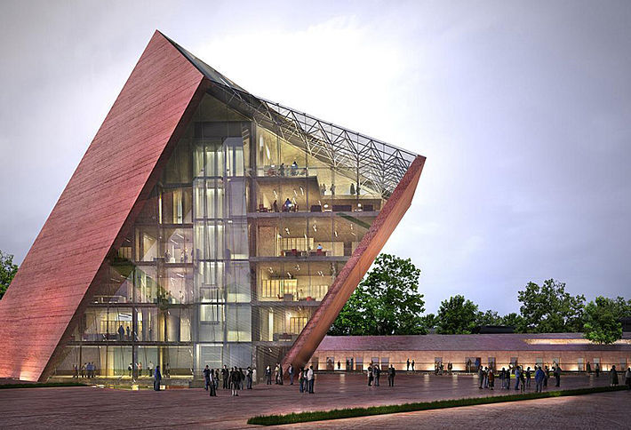 Visualisation of the Museum of the Second World War in Gdansk, designed by Studio Kwadrat. Image courtesy the museum.