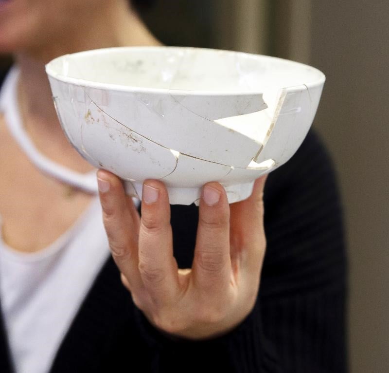 A recently-discovered bowl believed to be the first piece of American-made true, hard-paste porcelain. Courtesy of the Museum of the American Revolution.