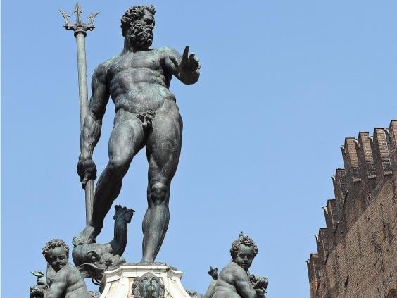 The statue of Neptune in the Piazza del Nettuno in Bologna, Italy. Courtesy of Andreas Solaro/AFP/Getty Images.