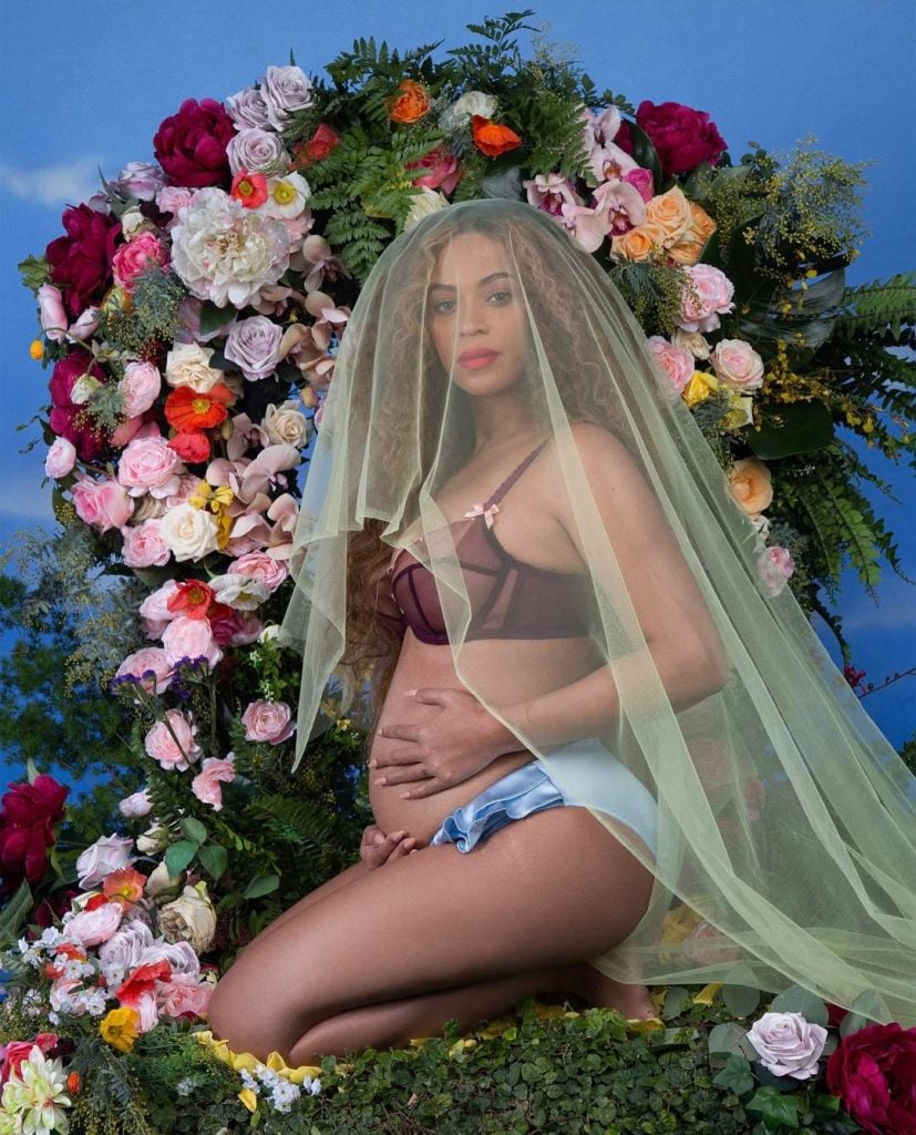 Awol Erizku, Beyonce pregnancy announcement photograph. Courtesy of Beyonce, via Instagram.