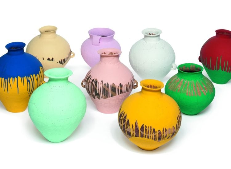 Ai Weiwei, Colored Vases (2006–2008). Colby College Museum of Art, The Lunder Collection. © Christie’s Images Limited, 2016.