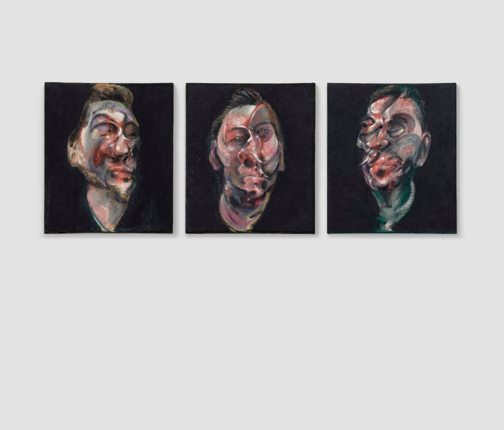 Francis Bacon, Three Studies for a Portrait of George Dyer (1963). Courtesy Christie's.