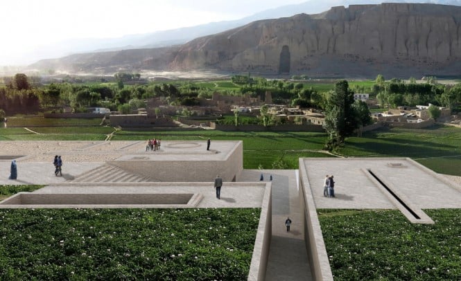 A rendering of the Bamiyan Cultural Centre. Courtesy of M2R Arquitectos/UNESCO, Kabul