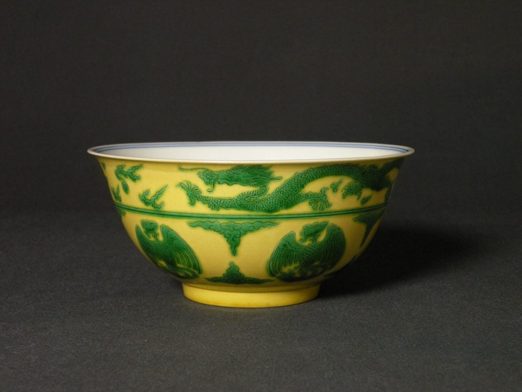 Dragon and phoenix bowl from the Qing dynasty's Kangxi emperor. Courtesy of Littleton and Hennessy.