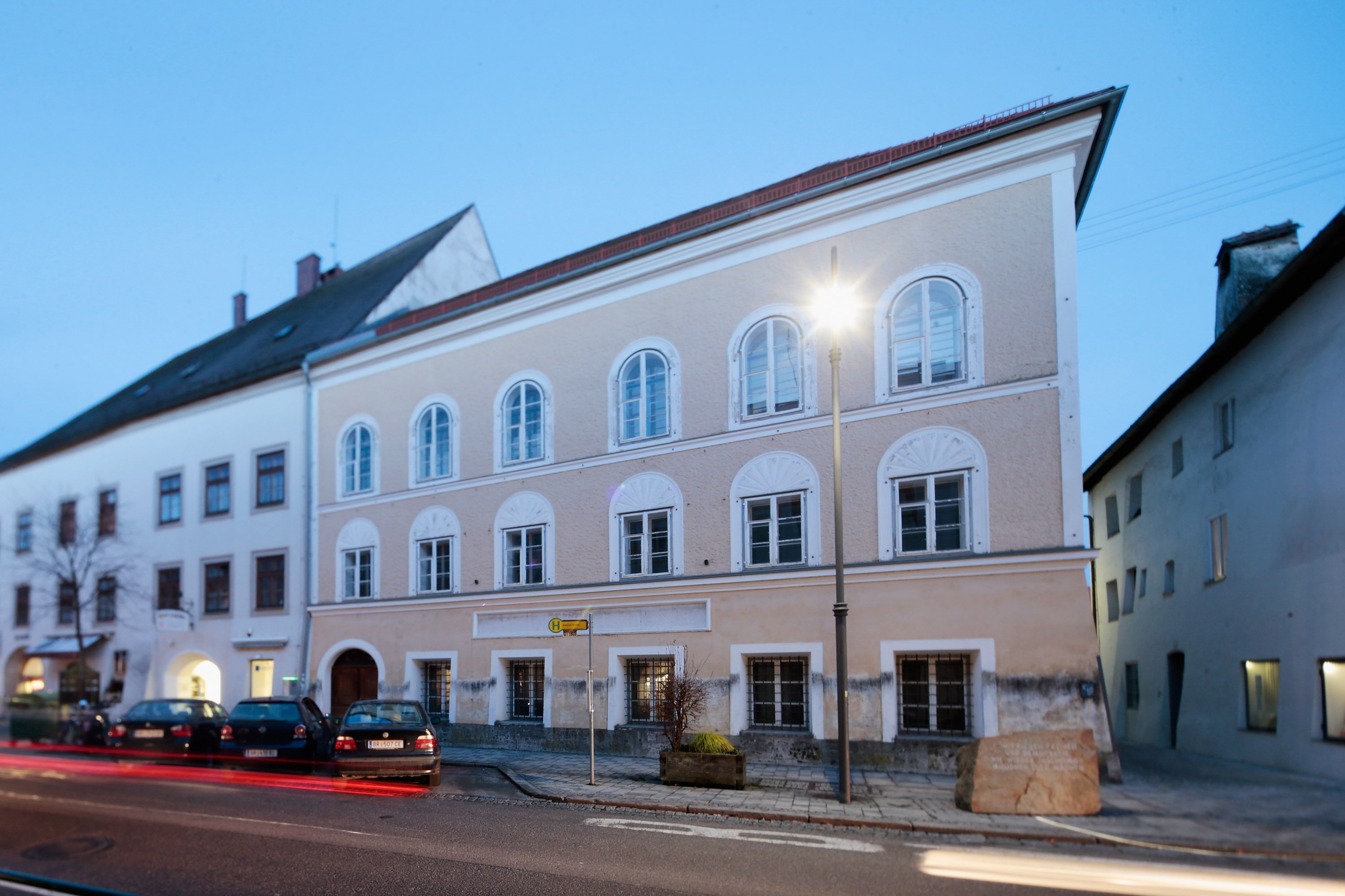 Hitler's childhood home in Braunau am Inn, Austria. Photo courtesy Johannes Simon/Getty Images.