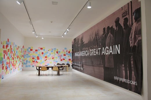 Installation shot of For Freedoms at MoMA PS1. Courtesy of MoMA PS1.