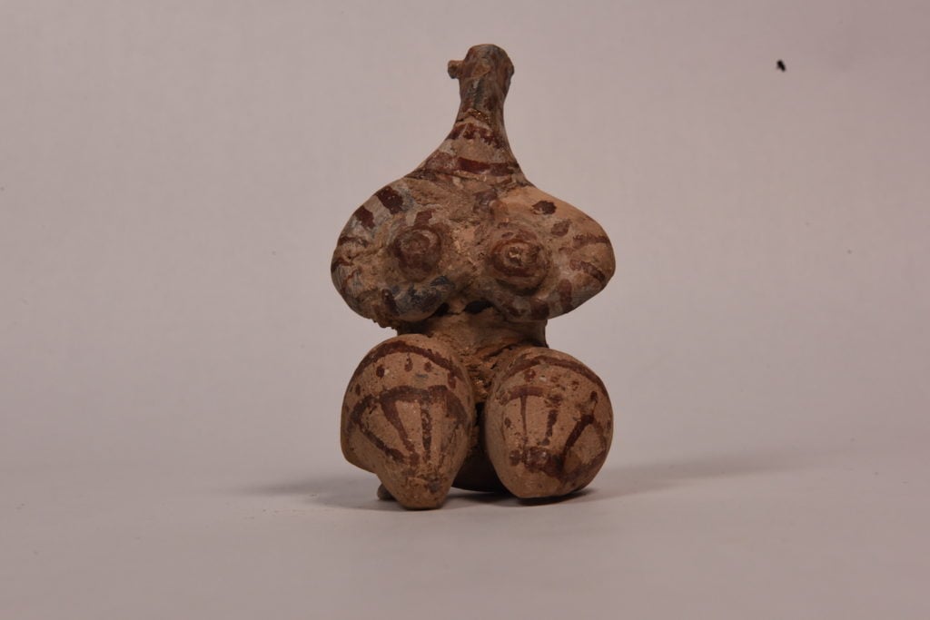 Mother goddess, presumed to be a Fertility goddess. Returned from Holland in 2010. 5,000 BCE. Courtesy Iraq Museum; Department of Antiquities, Ministry of Culture, Tourism and Antiquities; and Ruya Foundation.