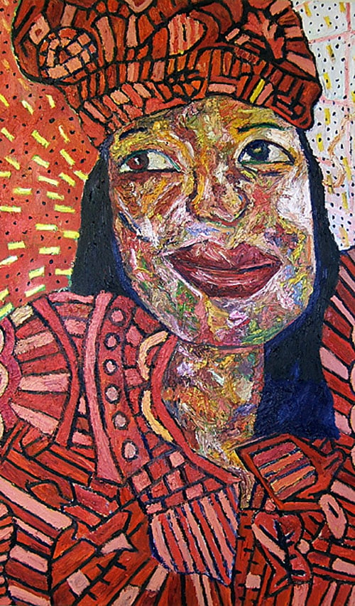 Jacqueline Moudeina, Human Rights Painting Project. Courtesy of the International Human Rights Art Festival. 