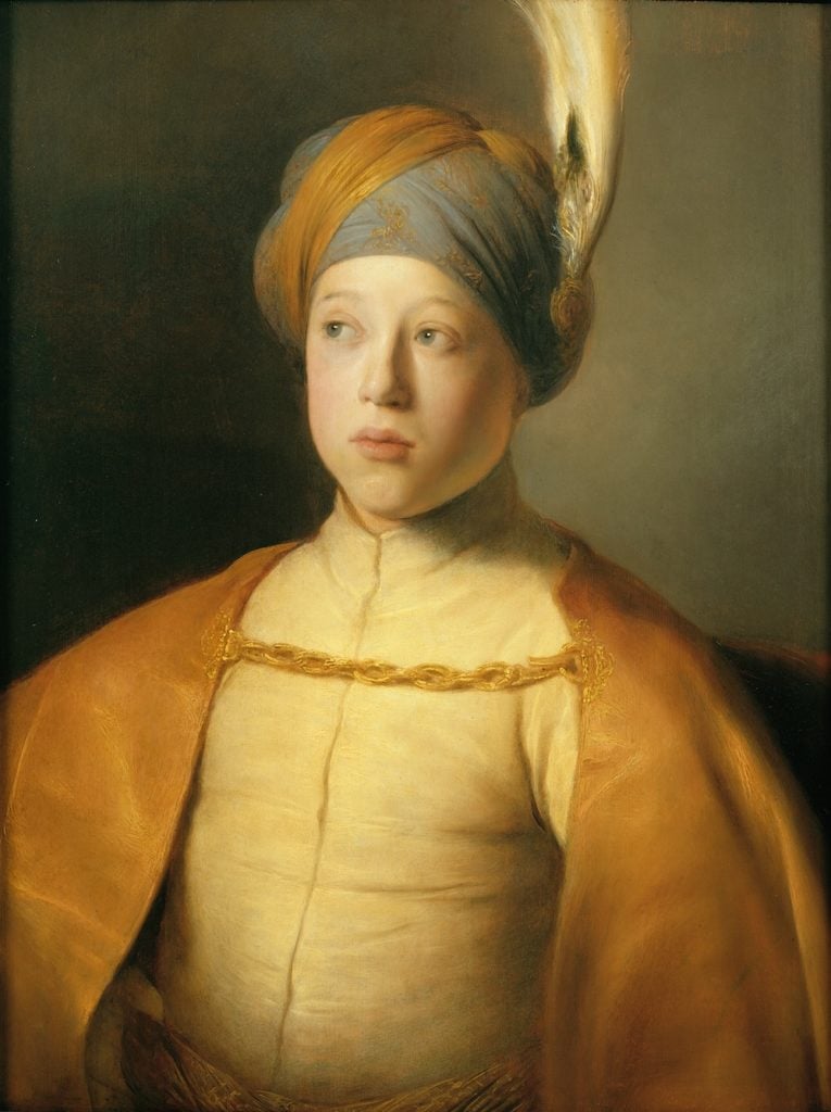 Jan Lievens (1607-1674) <i>Boy in a Cape and Turban (Portrait of Prince Rupert of the Palatinate) </i> ca. 1631) ©The Leiden Collection, New York