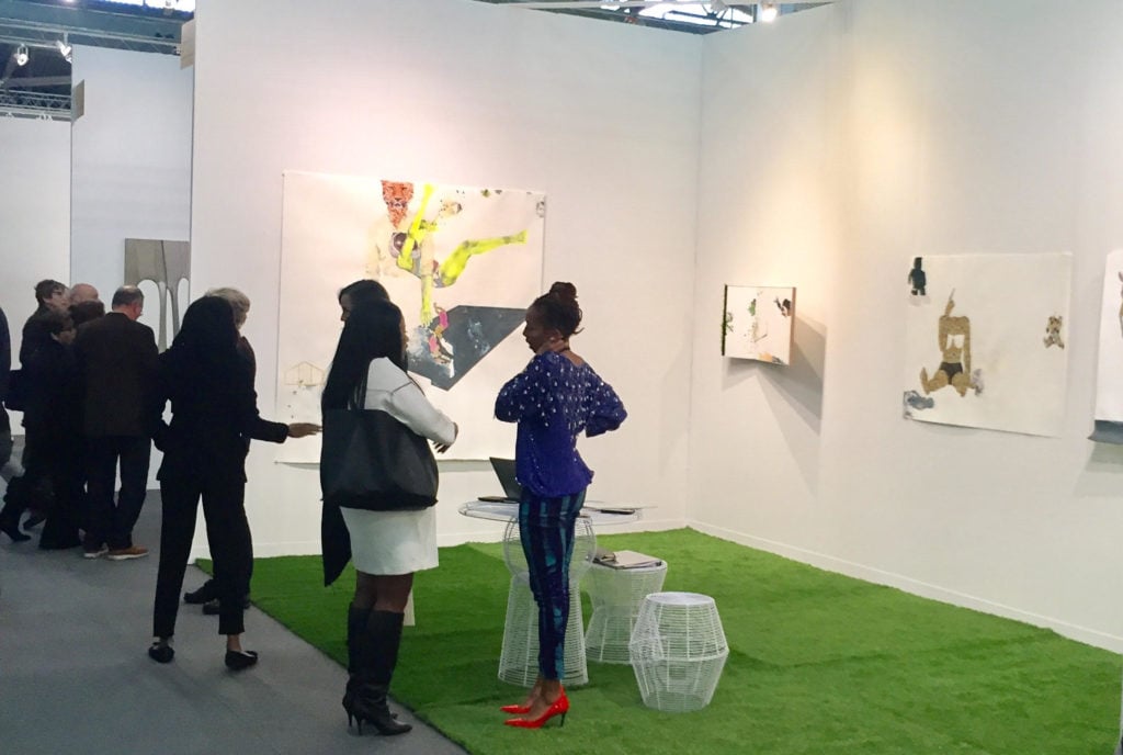 Mariane Ibrahim's booth at the Armory Show Focus Africa in 2016. Courtesy of Mariane Ibrahim. 