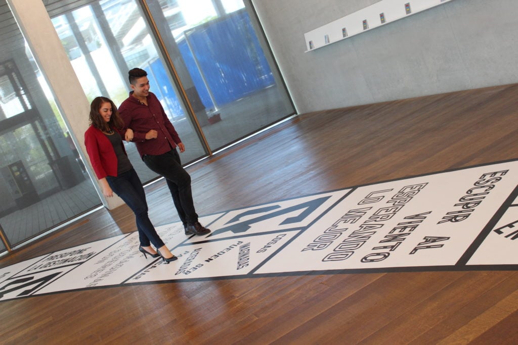 Lawrence Weiner, OUT OF SIGHT. Courtesy of the Pérez Art Museum Miami. 
